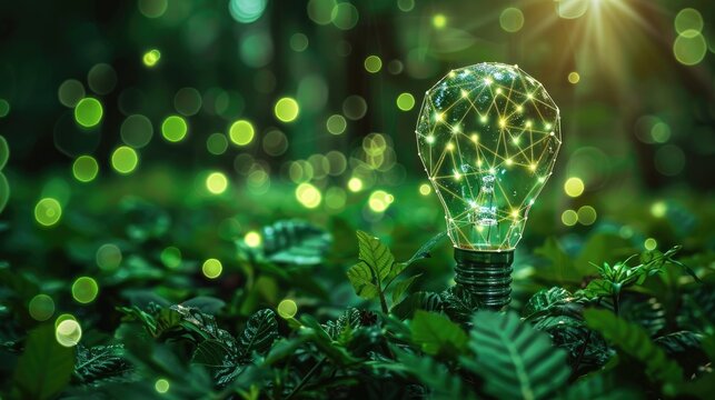 Green tech in education. Digital learning, sustainability focus. concept. Eco-awareness, green future