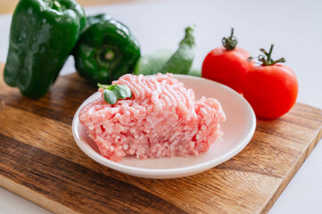 豚と鶏の合挽肉と野菜