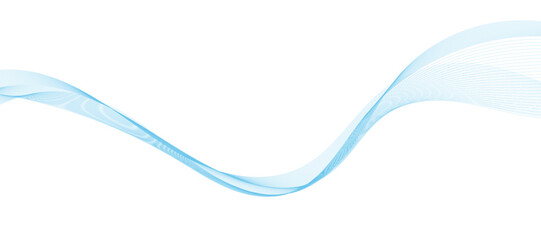 Abstract vector background with blue wavy lines. Blue wave background. Blue lines vector illustration. Curved wave. Abstract wave element for design.