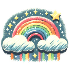 Obraz premium Watercolor Rainbow Clipart Cute Nursery Baby Room Rainbow PNG Baby Shower Decor Rainbow PNG Graphic FOR Card Making Scrapbook Junk Journal