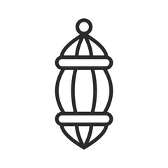 Ramadan lantern outline icon