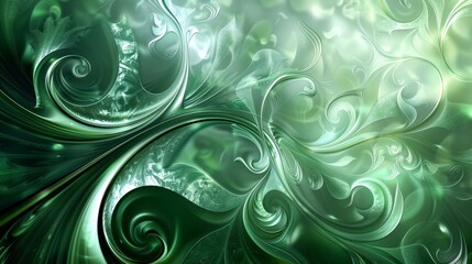 green and silver swirling background  backdrop