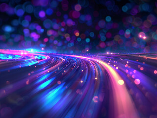 abstract blue and purple digital path background 014