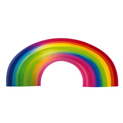 Fototapeta premium Abstract cartoon style rainbow isolated on white background, vector illustration