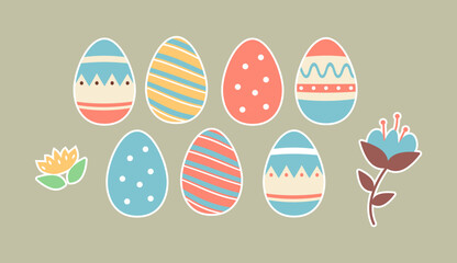 vector easter eggs