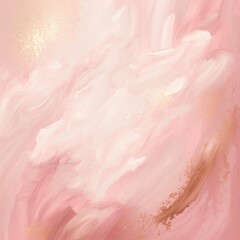 Abstract pink and gold brush strokes