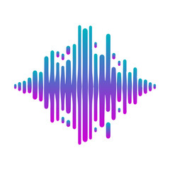 gradient sound wave icon