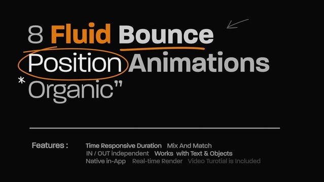 Fluid Bounce Position Title Animator 
