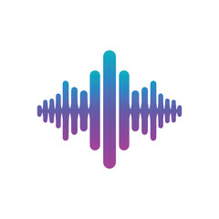 Obraz premium gradient sound wave icon