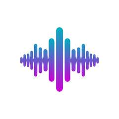 gradient sound wave icon