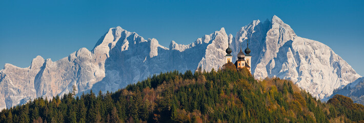 Österreich, Steiermark, Ennstaler Alpen, Nationalpark Gesäuse, Hochtor, Kirche Frauenberg