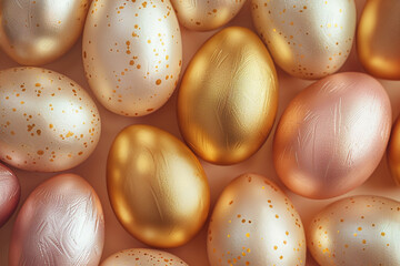 closeup colorful easter eggs
