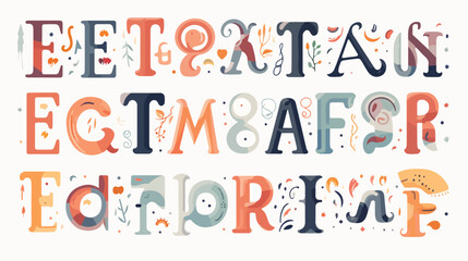 Alphabet letter font vector design flat vector isolated