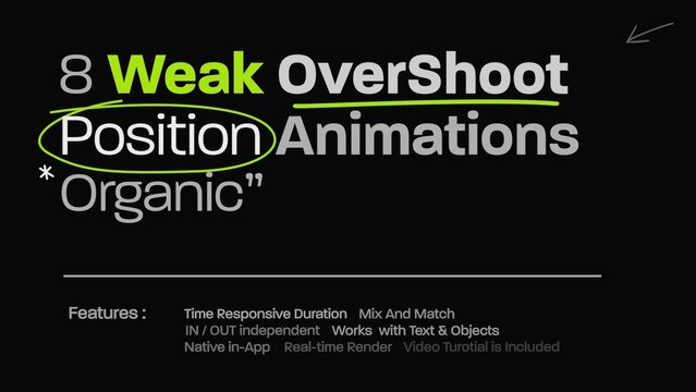 Weak OverShoot Position Title Animator 