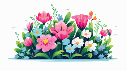 Beautiful flower garden isolated icon vector illustration