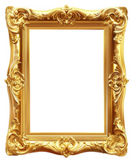 Vintage ornate rectangle gold frame