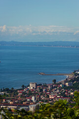 Amazing view of the Black Sea and Batumi from distance