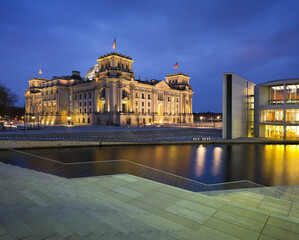 Obraz premium Deutschland, Berlin, Spree, Reichstag, Paul Löbe Haus