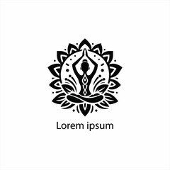 Obraz premium a yoga logo design