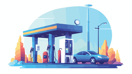 Gasoline pump nozzle design Gas energy fuel technol - obrazy, fototapety, plakaty