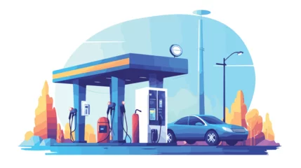 Gordijnen Gasoline pump nozzle design Gas energy fuel technol © RedFish