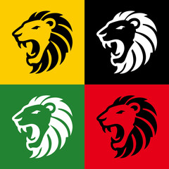 lion face logo and icon 1