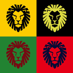 lion face logo and icon