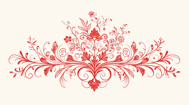 recommend clip art: Ornamental flower outline icon vector on white background