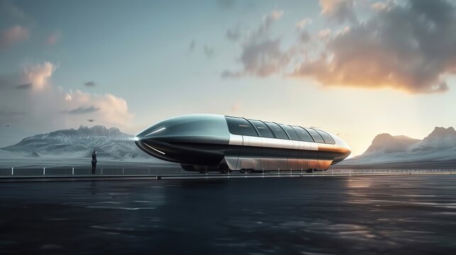 A futuristic vision of efficient travel utilizing a hyperloop network and sustainable energy