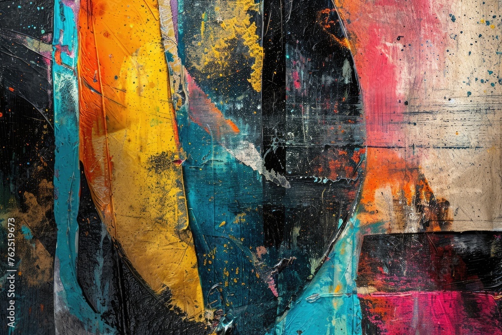 Poster abstract composition evoking emotions through form and color background