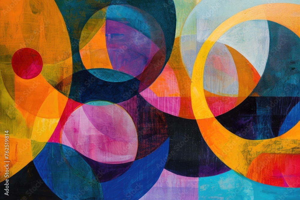 Poster abstract exploration of form and color in an eye catching composition