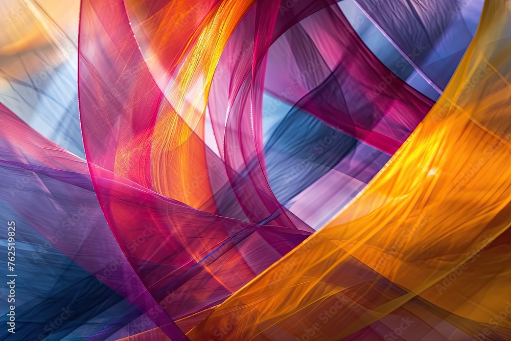 Poster abstract exploration of form and color in an eye catching composition
