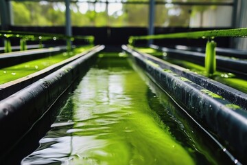 An algae farm for the production of food.