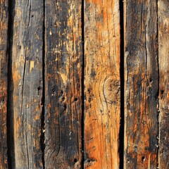 Naklejka premium Seamless old vintage wooden surface texture.