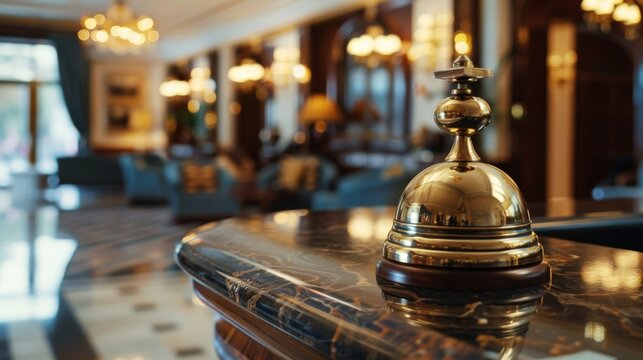 Call at the reception of a luxury hotel