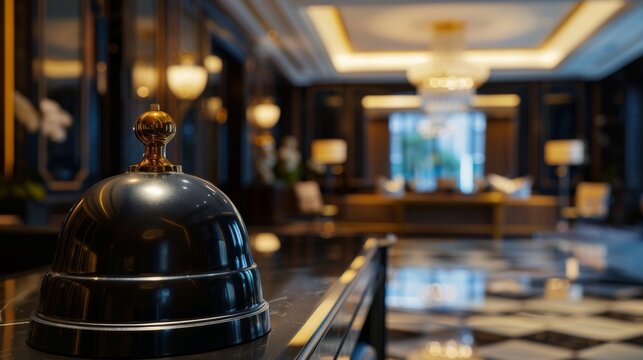 Call at the reception of a luxury hotel