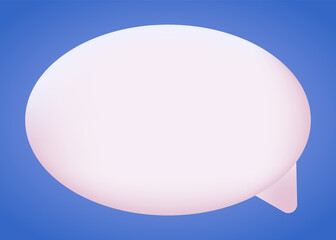 3d white speech bubble, social media chat message icon. Empty text bubble, comment, dialogue balloon