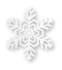 New year snowflake. Papercut christmas decoration element