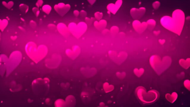 Pink Hearts Floating in the Air, A Whimsical Display of Love and Affection, valentine background with hearts, AI Generated