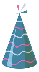 Party hat icon. Cartoon birthday cone cap