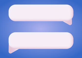 Obraz premium 3d white speech bubble, social media chat message icon. Empty text bubble, comment, dialogue balloon