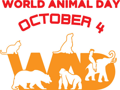 world animal day background template 