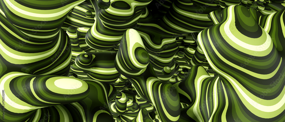 Aufkleber abstract background with colorful liquid shapes. 3d rendering