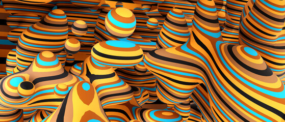 Abstract background with colorful liquid shapes. 3d rendering