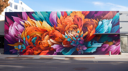 Let the vibrant street art mural serve as a beacon of creativity and inspiration in the heart of...
