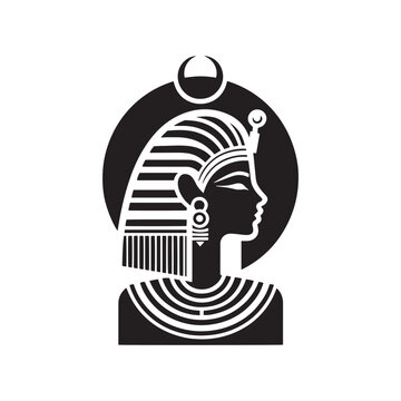 recommend clip art: Egyptian Queen silhouette: Ancient Egyptian Vector Embracing the sands of pharaoh times. Egyptian queen black illustration.