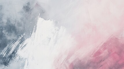 Obraz premium Abstract image of a minimalistic background. Composition consisting of brush strokes on an empty white background, artist, painting, creativity, pink and blue colors, abrasions. Generative by AI