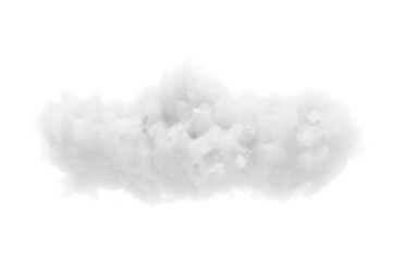 Cloud isolated on white background. 3d-rendering