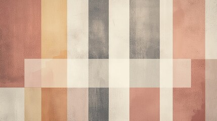 Abstract image of sections, checkered textiles, leather, pattern, clothing, design. Black, orange, pink and white stripes, layers, texture, wear, roughness. Generative by AI