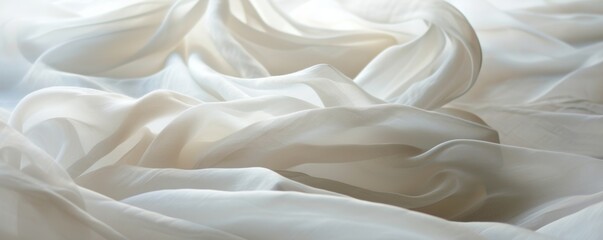 Close Up of White Cloth With Blurry Background
